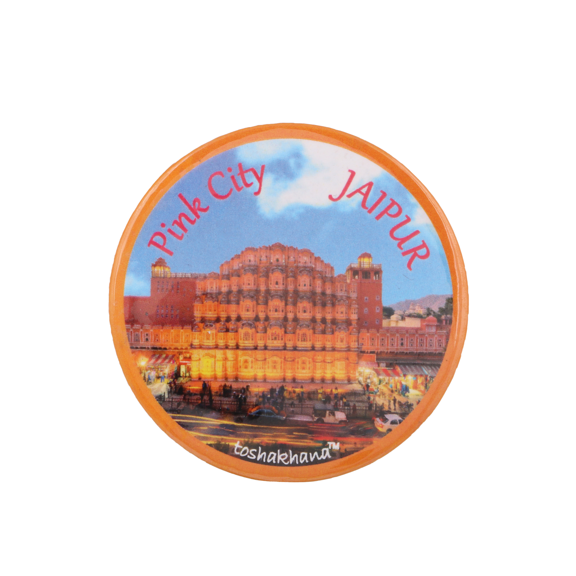 Button Pin Badge Cum Fridge Magnet Hawa Mahal Pink City Jaipur