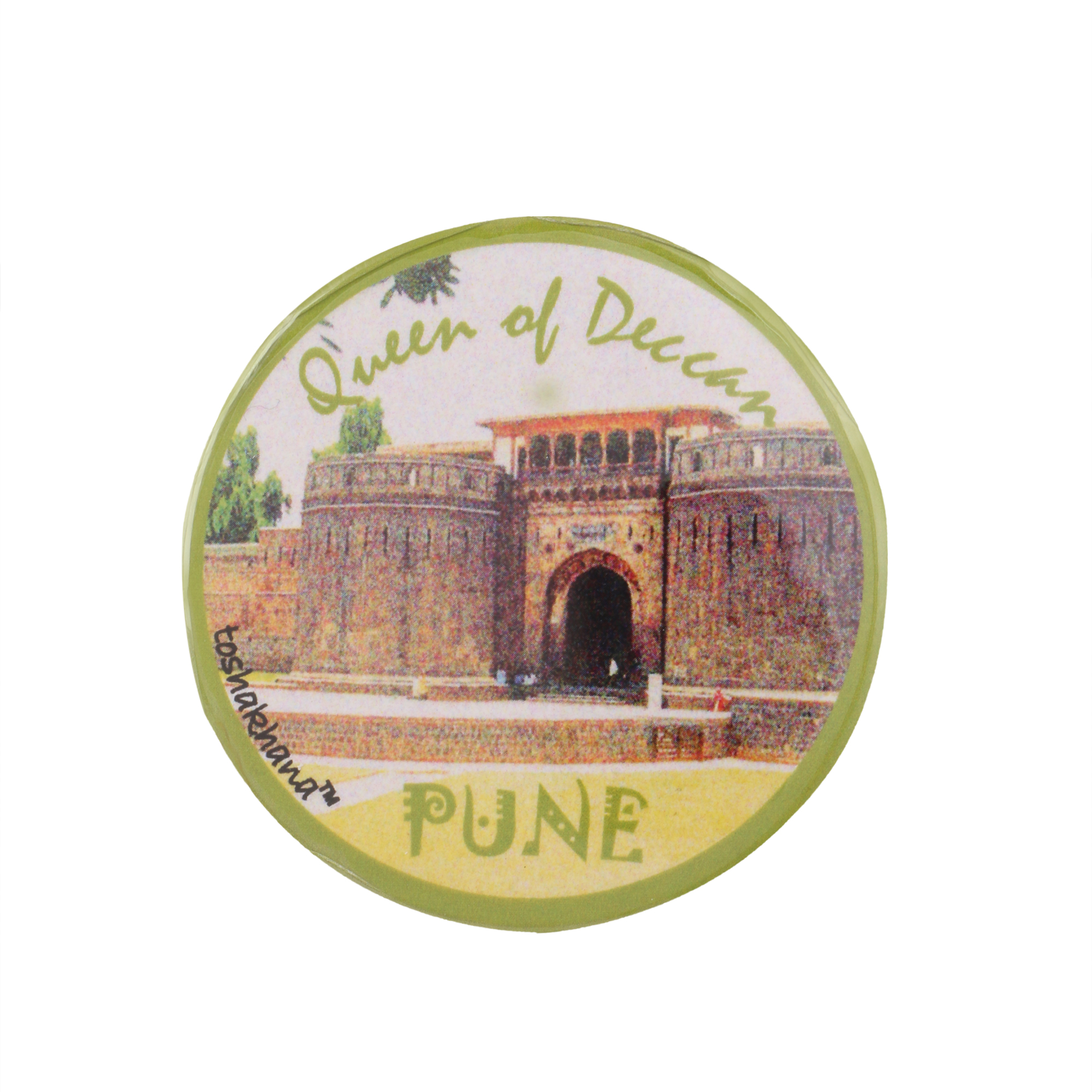 Button Pin Badge Cum Fridge Magnet Queen of Deccan Pune