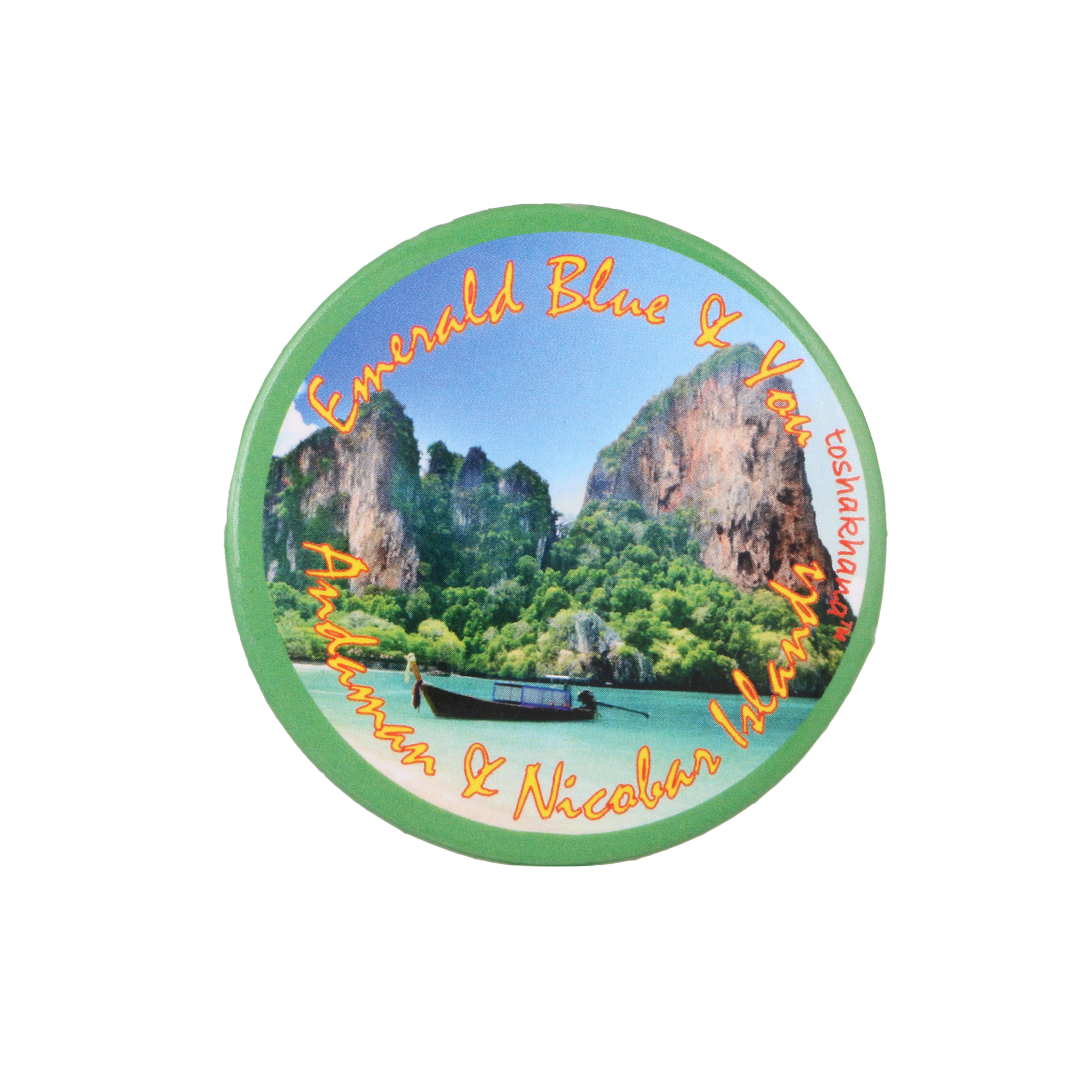 Button Pin Badge Cum Fridge Magnet Andaman & Nicobar Islands