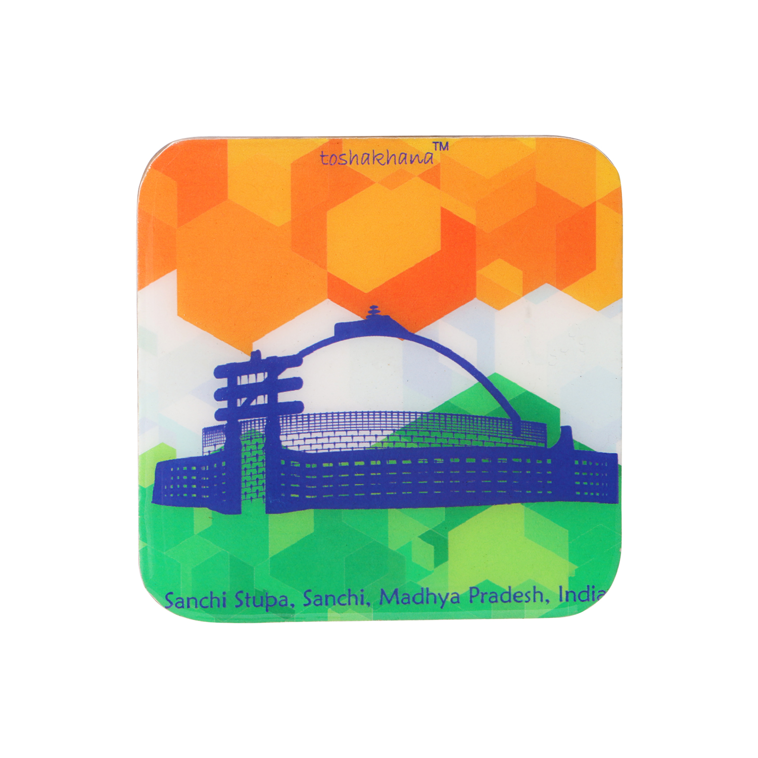 Sanchi Stupa Sanchi MDF Fridge Magnet Cum Coaster