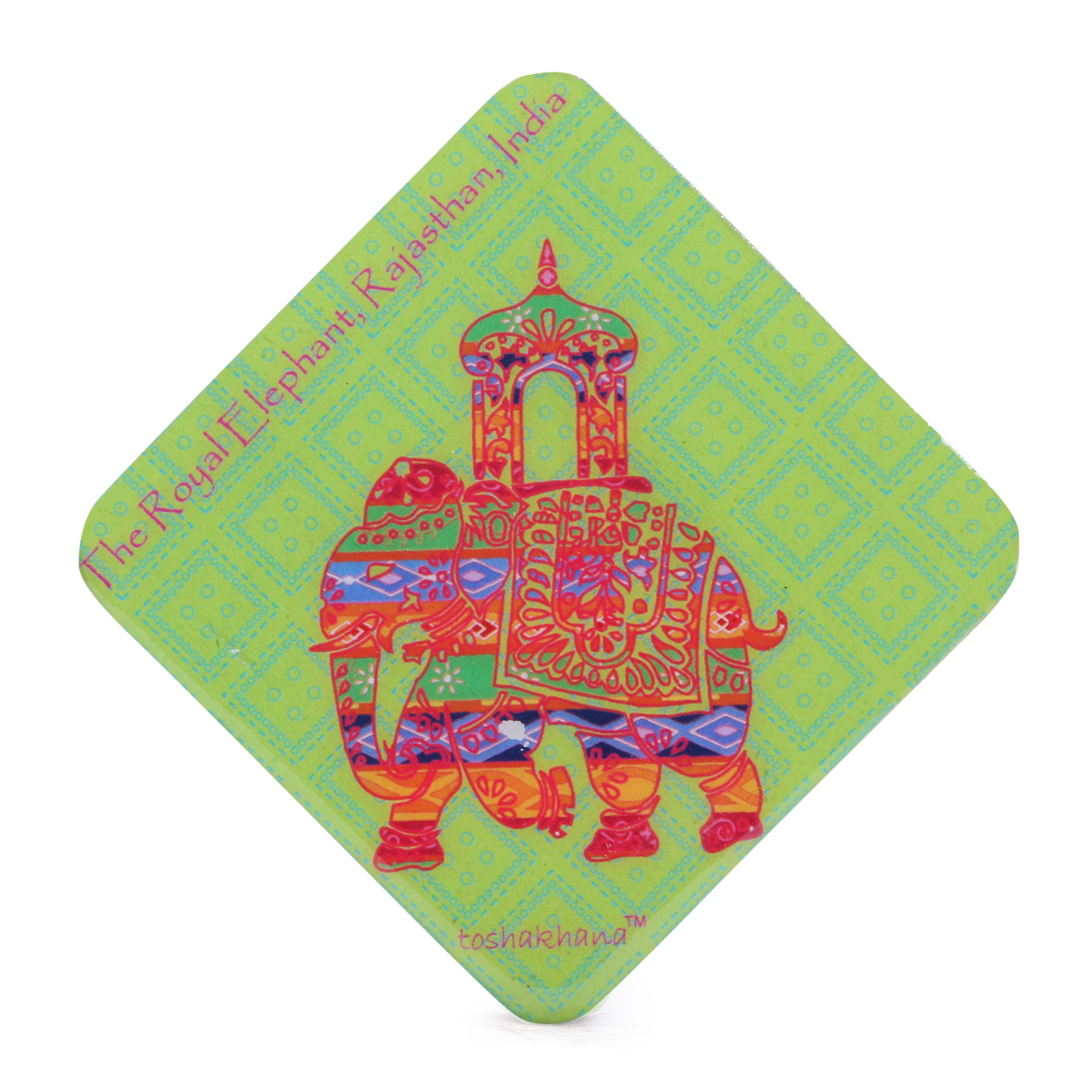 Royal Elephant MDF Fridge Magnet Cum Coaster