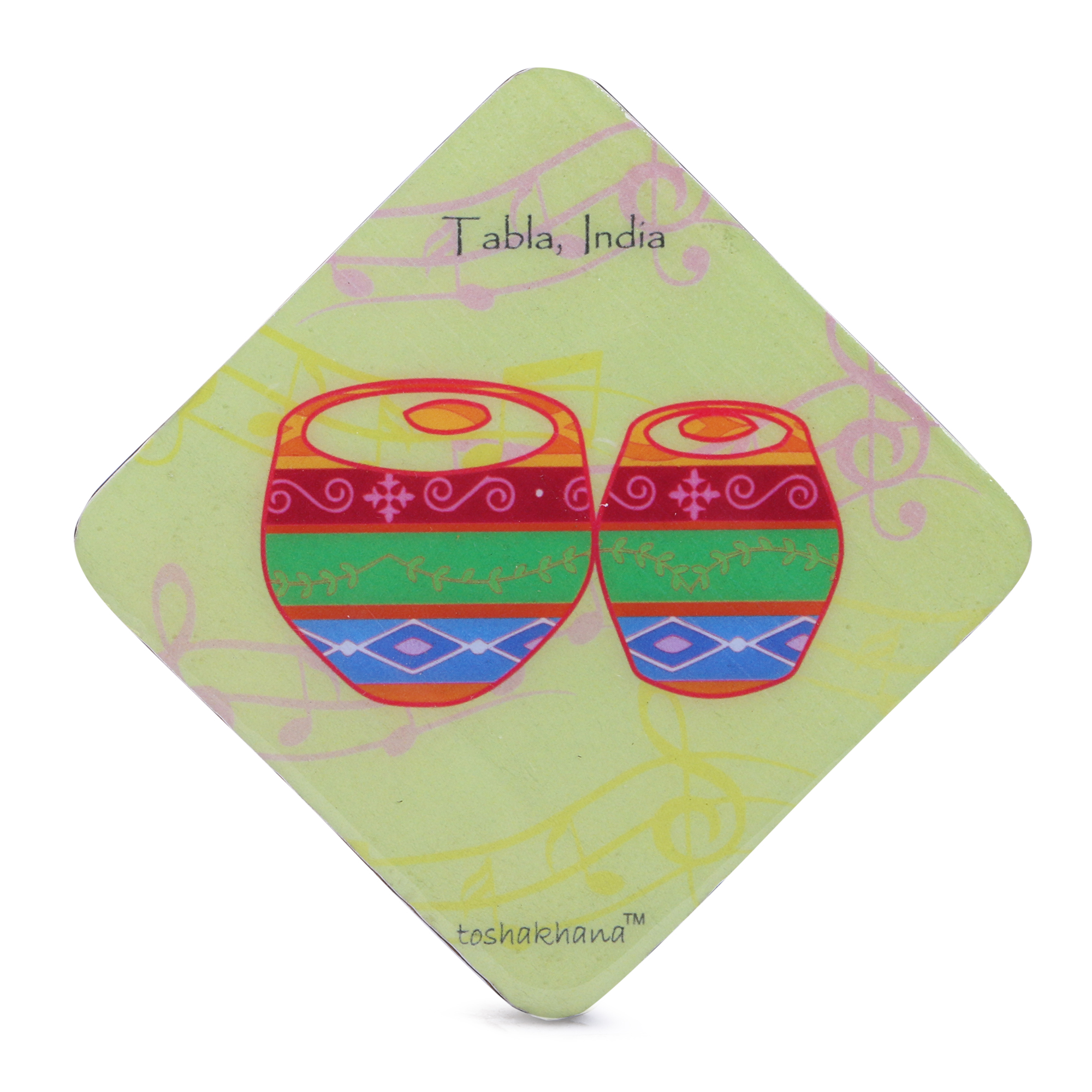 Tabla MDF Fridge Magnet Cum Coaster
