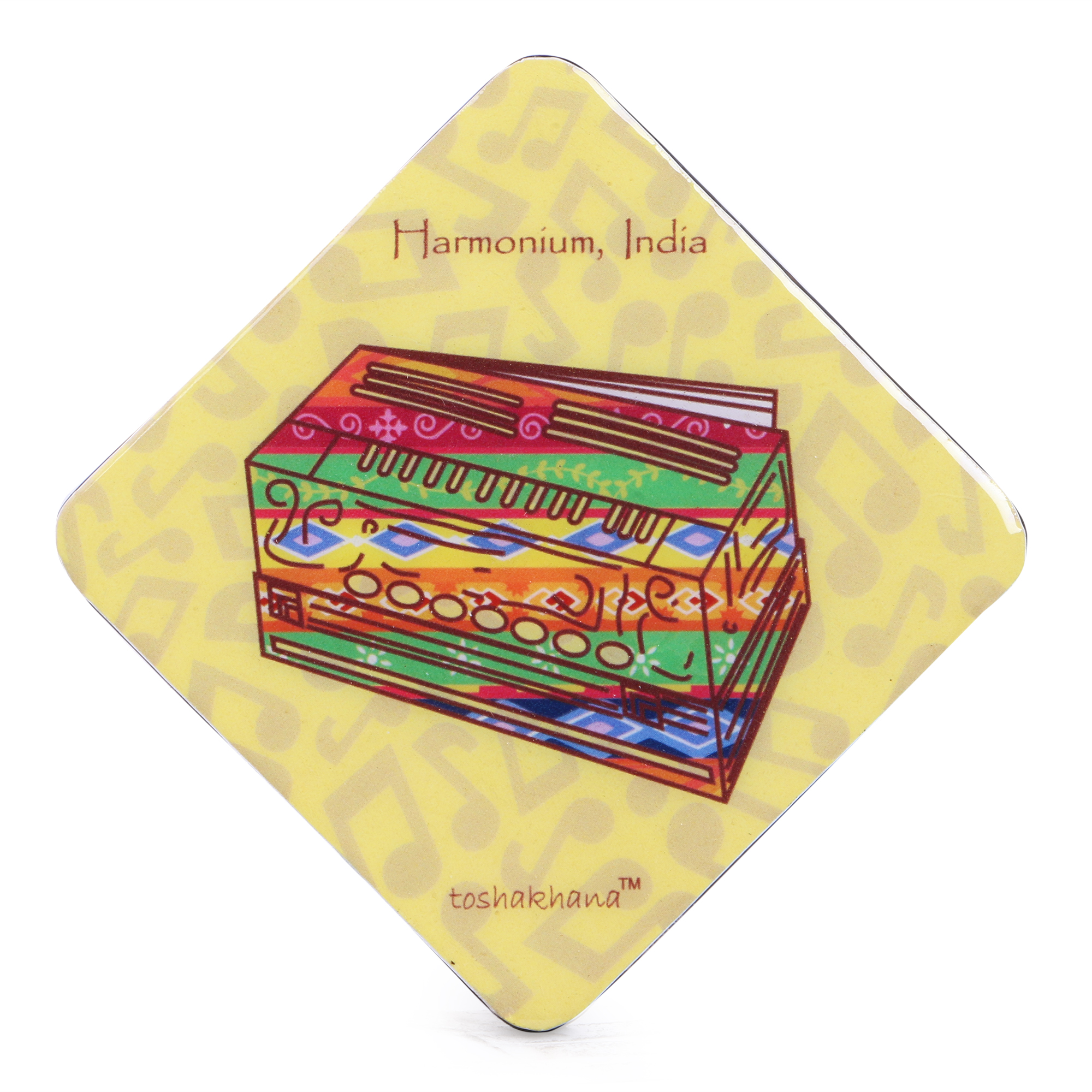 Harmonium MDF Fridge Magnet Cum Coaster