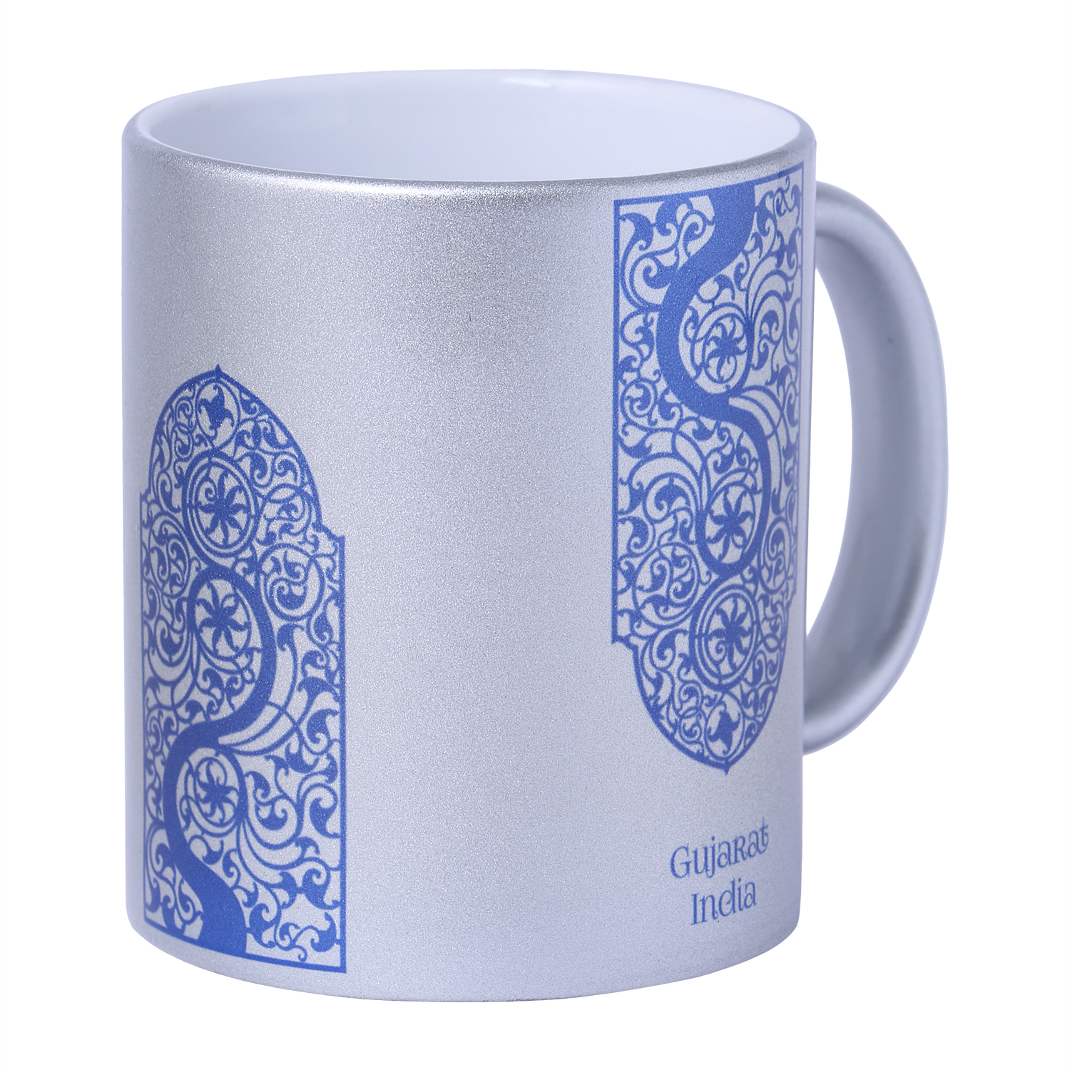 Ceramic Coffee Mug Silver Jali Work Ahmedabad