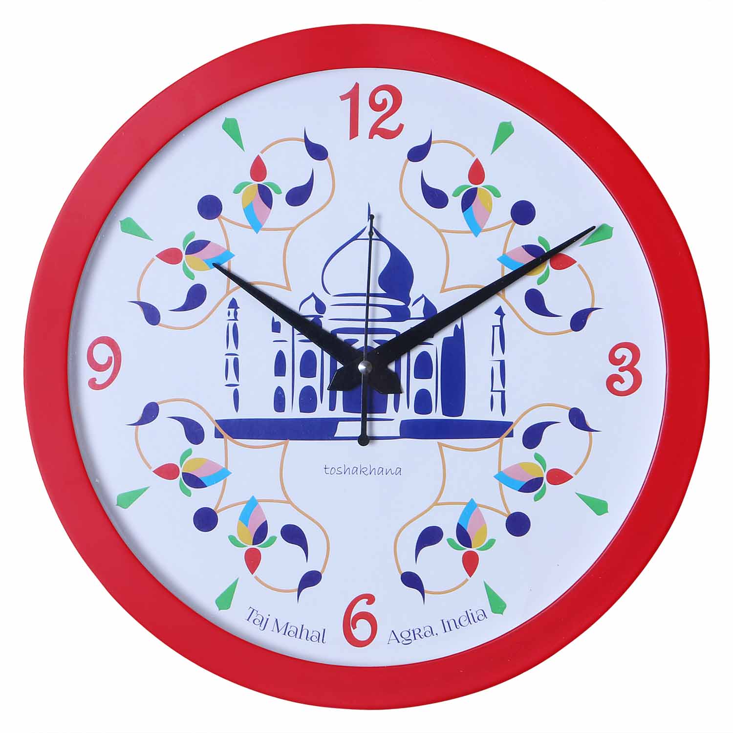 Wall Clock Glass Large Taj Mahal Agra Uttar Pradesh