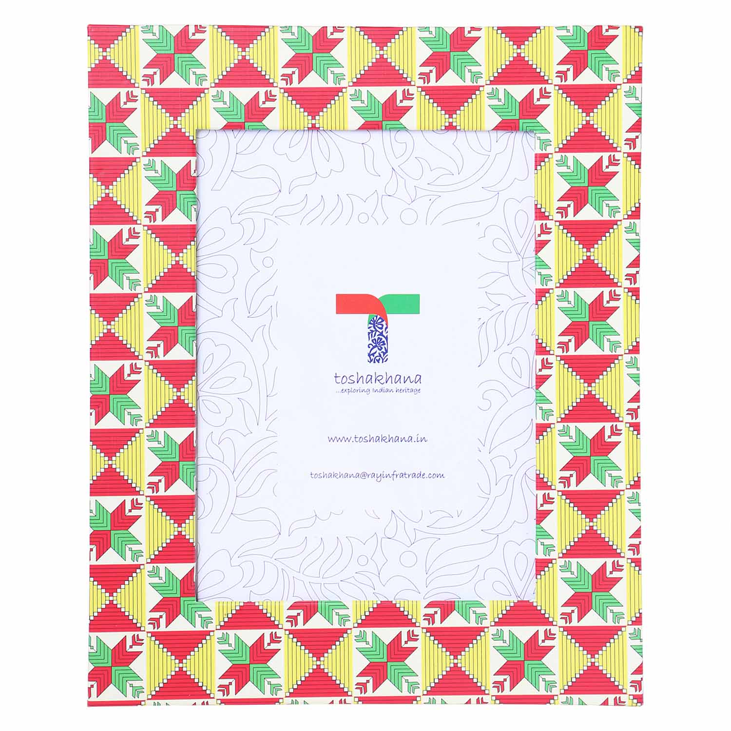 Photo Frame Paper Phulkari RED Punjab India